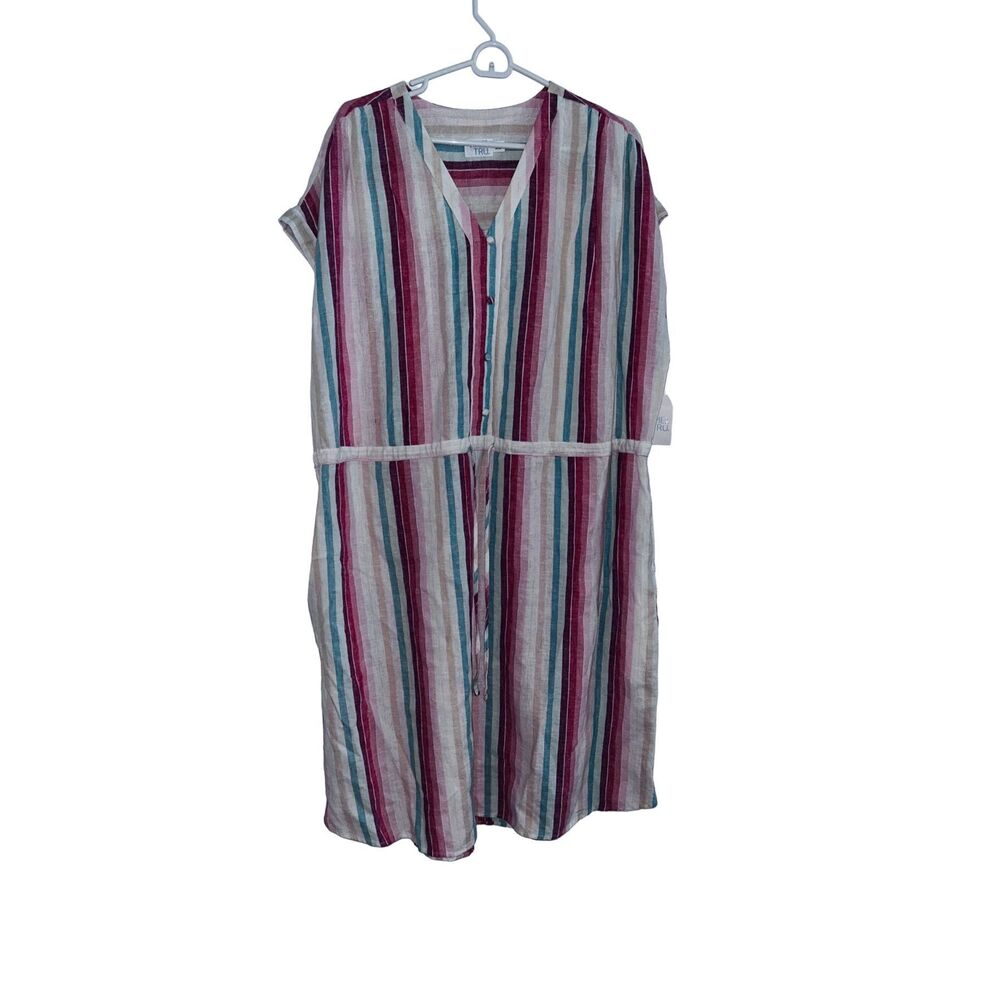 Time and Tru Multicolor cinched waist dress